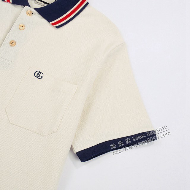Gucci古奇專櫃古馳2023SS新款刺繡Polo翻領T恤 男女同款 tzy2695